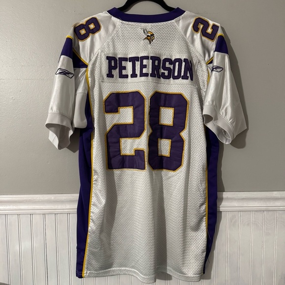NFL Minnesota Vikings Authentic Jersey Shirt Reebok #28 Adrian Peterson Size 50 - Picture 2 of 8